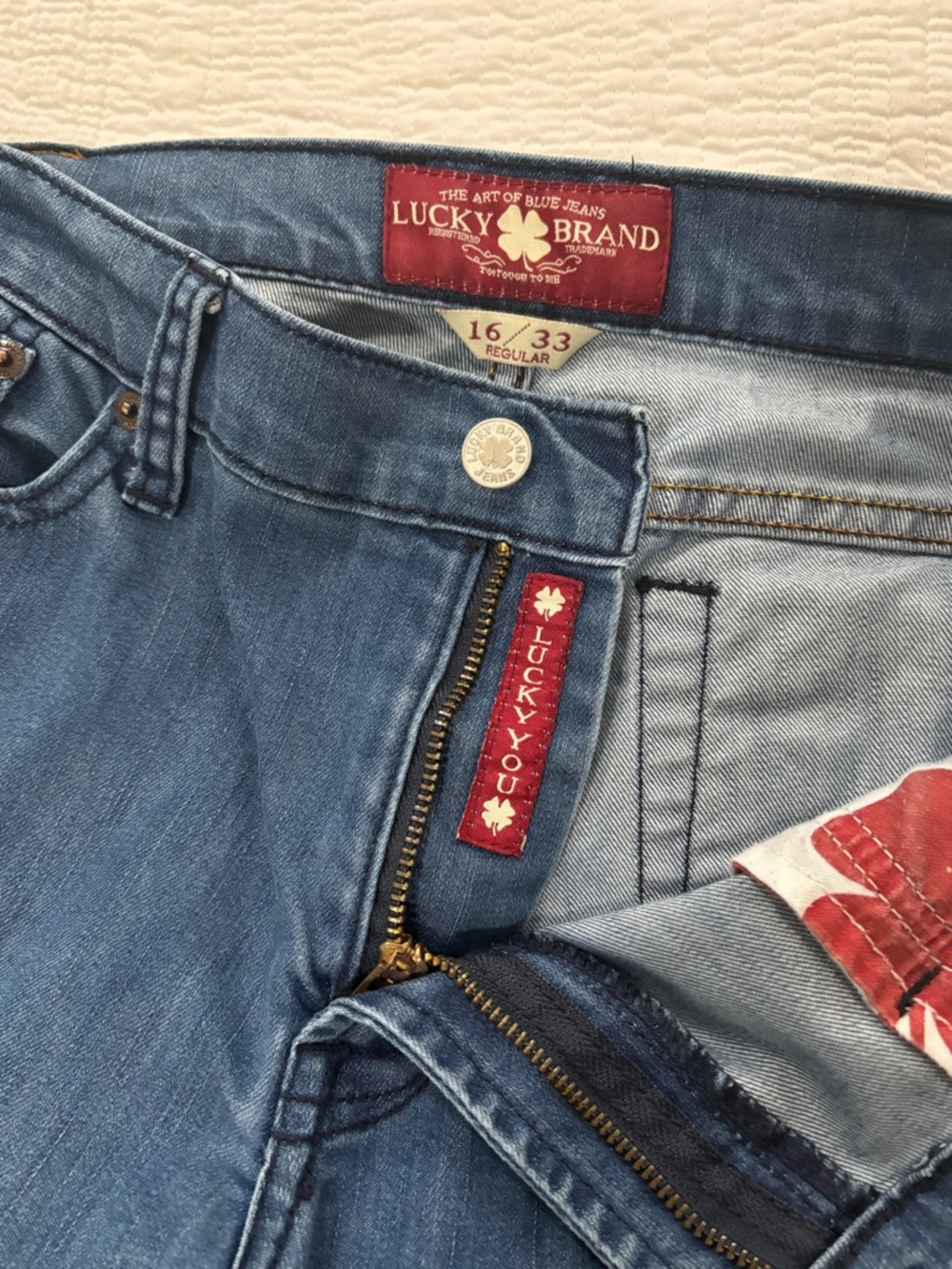 Lucky Brand Blue Flare Jeans Size 16 - Picture 6 of 11